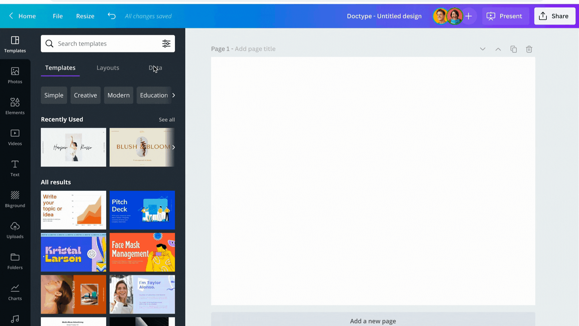 Canva preview